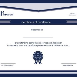 Certificate of Excellence